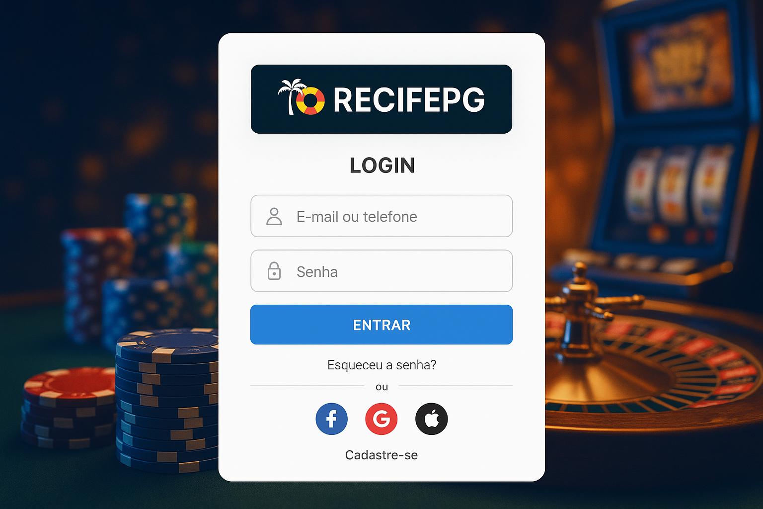 Login no Cassino RECIFEPG